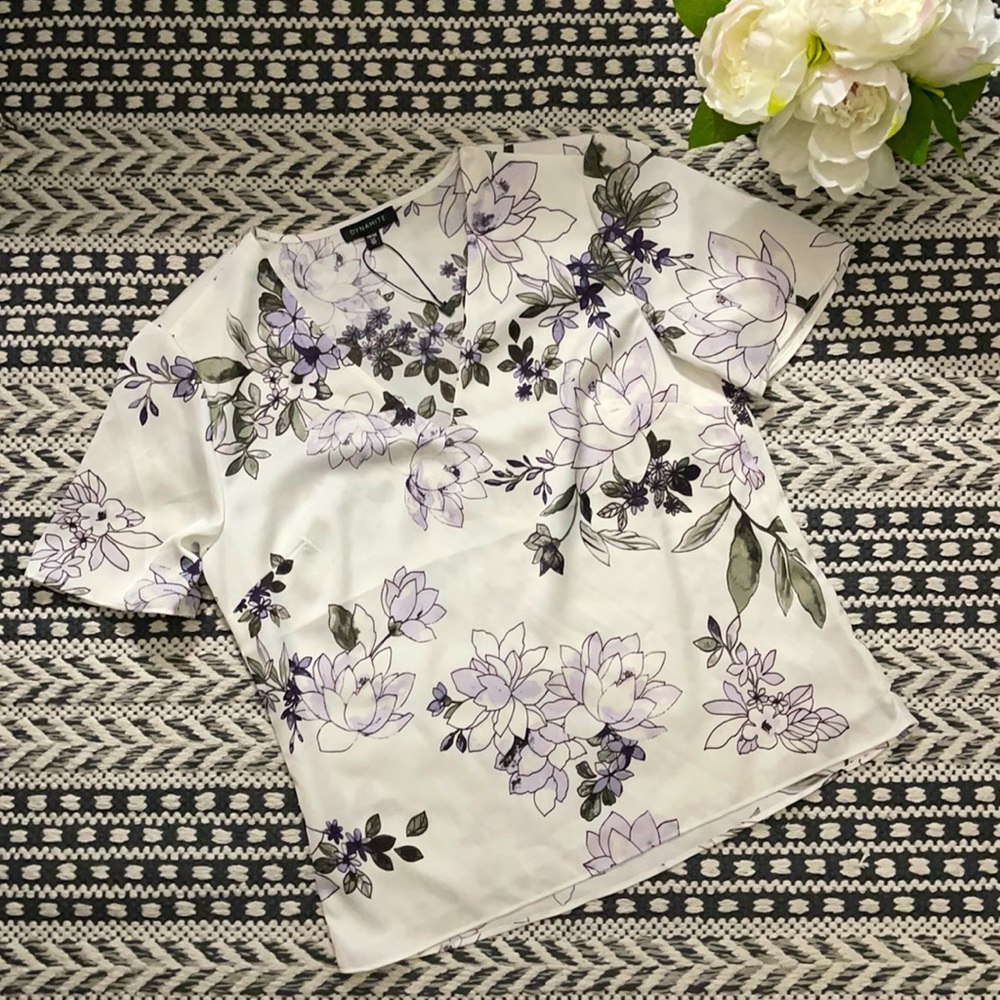 ✨2/20$✨NWOT DYNAMITE V-Neck Graphic Blouse